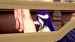 Albedo Succubus Overlord Pounds Big Tits Hard in Fantasy Hentai