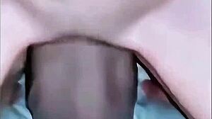 skinny teen's tight pussy cruelly GAPED by huge dildo dripping wet first time homemade tears