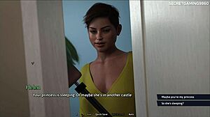 Sharing Bed with Goth Stepsis Turns Steamy Big Tits Monster Cock Hentai Game Naughty Fox