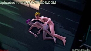 young couple fucks secretly while mulatto wife slurps cock in private