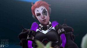 i can't get enough of futa moira dominating mercy in overwatch anime