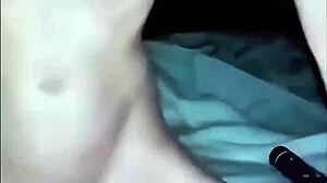 skinny teen's tight pussy cruelly GAPED by huge dildo dripping wet first time homemade tears