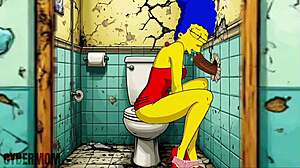 Married Housewife Fucked Through Gloryhole in Public Restroom