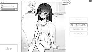 Step-Sis Teases in Secret Hentai Game with Sissy Blowjob Fingering Masturbation Gameplay