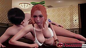 Redhead Nami Big Tits Tied Up Rule34 Hentai Side Pose Floor Sex Doggy Missionary Creampie