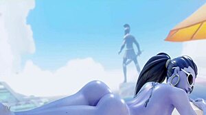 overwatch widowmaker's beach ass got me sooo horny!
