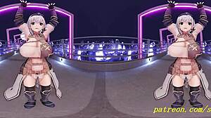 Noel sways seductively in VR180 3D Hololive hentai dance