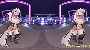 Noel sways seductively in VR180 3D Hololive hentai dance