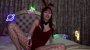 outdoor cosplay slut craves your creampie after masturbation tease?