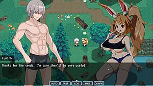 In Portal Islands Salvation hentai game episode 1, hero fucks bunnygirl first time and pumps two creampies deep in her tight pussy