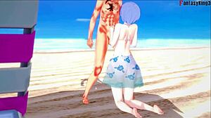rem from re:zero gives me that beach blowjob dream in full fantasyking3 style