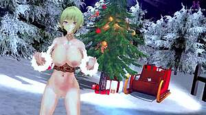 evelyn's zenless zone mmd christmas vibe