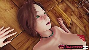 katie fingers pussy on floor takes anal vibrator close-up lick squirts in rule34 animation