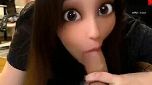 Cute brunette princess pov blowjob handjob sucking cock sexy