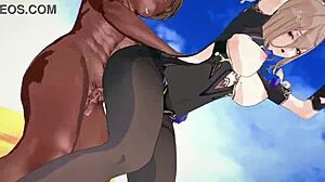 Honkai Impact Aponia pounded hard by huge cock in 3D hentai