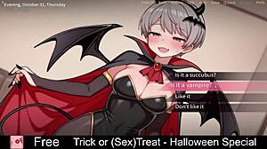 trick or treat turns erotic halloween anime hentai fun