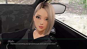 fucking a horny white-haired girl's hot pussy deep in the forest