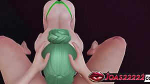 Big Tits Goddess Rhea 3D Hentai Standing Handjob Big Dick Mouth Fuck Bikini Bondage Sloppy Blowjob Cumshot