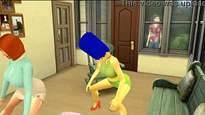 lois griffin milf party turns into cartoon hentai orgy with big tits group sex