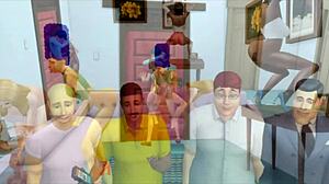 lois griffin milf party turns into cartoon hentai orgy with big tits group sex