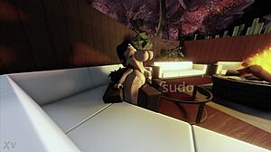 ROBLOX E-GIRL RAILS BBC IN STEAMY JAPANESE BATHHOUSE