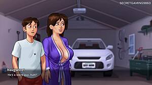 Stepmom's Car Kiss Turns Horny 3D Hentai Fuck