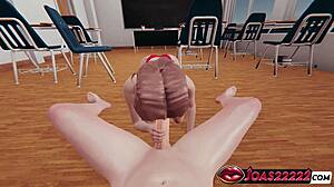 yo louise gimme that sloppy desk handjob n brutal deepthroat in bikini!!