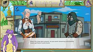 lyla's curse unfolds part 5 as busty elf babe handjobs muscular monster cock by the bath with shaved pussy tease