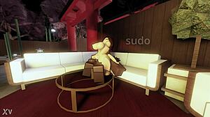 ROBLOX E-GIRL RAILS BBC IN STEAMY JAPANESE BATHHOUSE