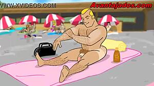 hot gay anime comic studs unleash wild beach orgy passion.