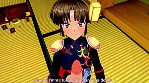 Sango Delivers Epic Blowjob In Ninja Costume