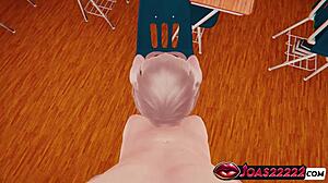 imagine this college blonde stacy slurping big cock through gloryhole in pantyhose