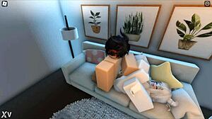 staying over at my roblox friend's house tonight