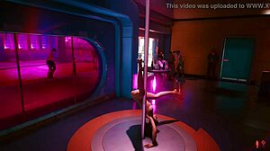 i feel the cyberpunk striptease pulling me into her beautiful nude game world slowly