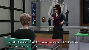 Asian Math Teacher Penetrated Doggystyle and Creampied by Student in Sims 4 3D Animation