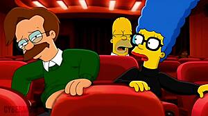 marge simpson's dirty wrinkled soles shine in tarantino feet parody hentai