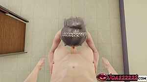 victoria's white pantyhose handjob teases big dick into deepthroat frenzy cum explosion in mouth