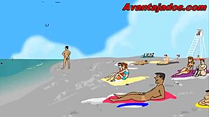 hot gay anime comic studs unleash wild beach orgy passion.