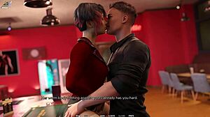 Asian Bartender at Taboo University 84 Bends Over Desk for Hard Pounding Creampie and Squirting Finish