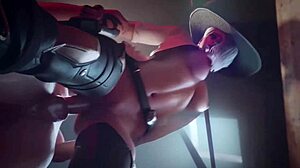 ashe gets creampied hard in overwatch league of legends hentai compilation