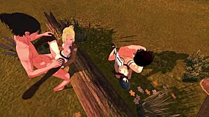 hey annie and mikasa ready for foursome anal creampie swingers action?