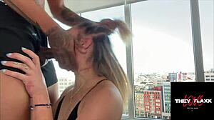 Latina Slut Chokes on Daddy's Big Black Cock Then Gets Pounded Hard