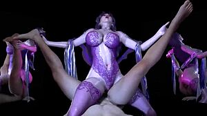 Goddess seduces frame by frame in 3d hentai animation with big ass big tits monster cock