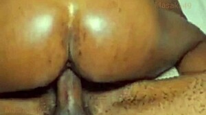 best ebony queen rides black cock rough outdoors for interracial orgasm rush