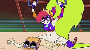 demencia dominates dr flug in wild villainous hentai parody fuckfest by zlushot