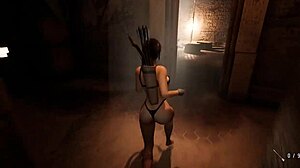 Lara's ass wrecked by ancient runic dildo in wild 3D hentai animation part 2