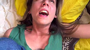 That fat-assed stepmom grinds her wet pussy on stepson's cock begging for rough bed pounds