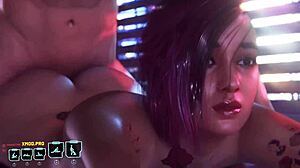 cyberpunk 2077 judy alvarez takes deep anal in 3d game animation