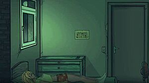 Horny landlord rubs cock on her panty-covered pussy before sexy fuck