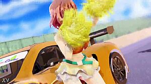 Short Hair Cheerleader Dances and Eats Up Animation